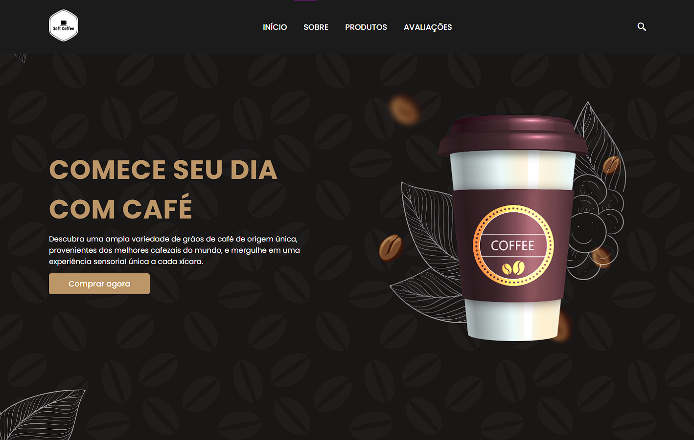 imagem de um projeto de uma cafeteria